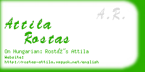 attila rostas business card